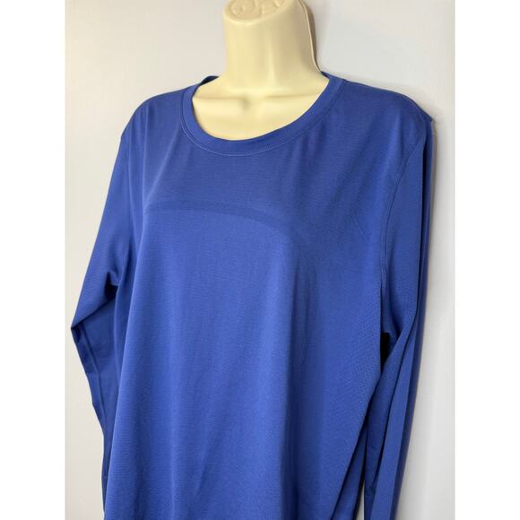 Lululemon Swiftly Relaxed-Fit Long Sleeve Shirt Psychic Psychic Blue Sz 14 - Picture 2 of 13